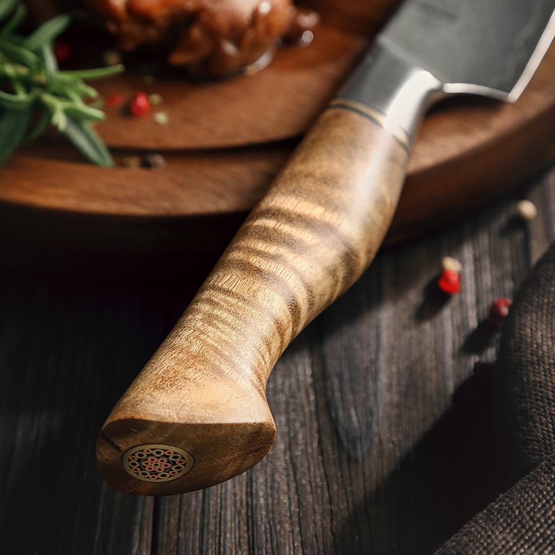 🔪 Vatertagsangebot 🎁  Damast Steakmesser Olive oder Bergahorn